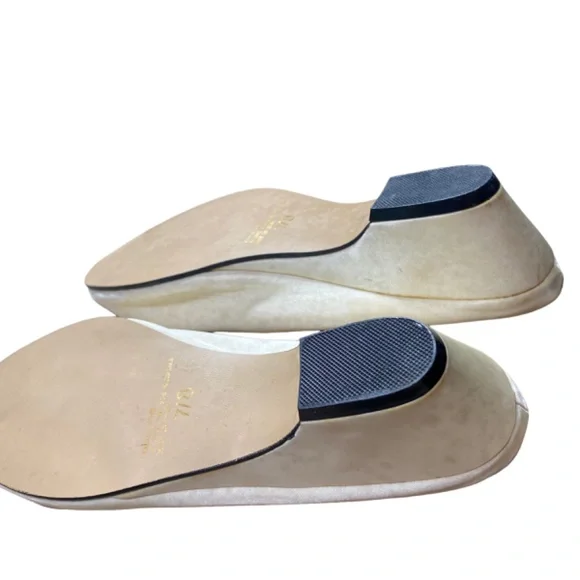 Victoria's Secret Women's Vtg 80s Gold Label Satin Bow Heels Slippers Size 7-8 - Picture 9 of 12